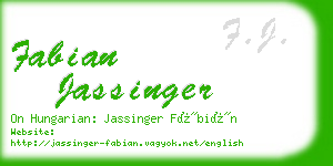 fabian jassinger business card